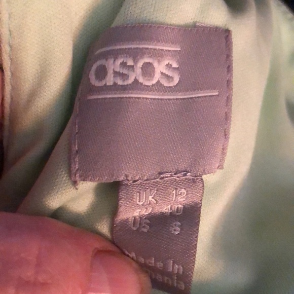 ASOS Peekaboo Waist Vacation Beachy Luau Textured Tropical Print Maxi Dress S/8 - Picture 10 of 12